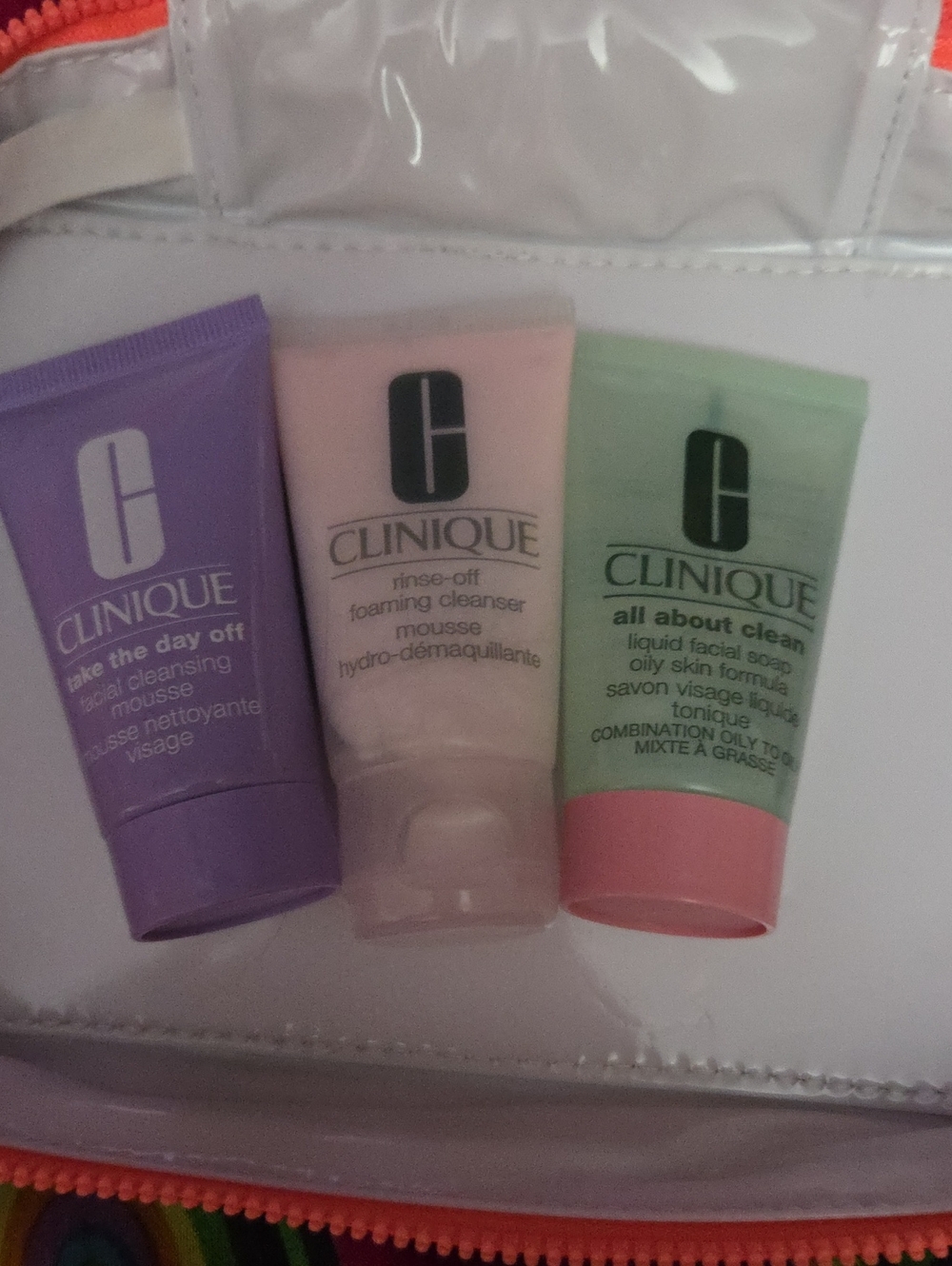 Clinique Facial Cleansers Trio in Purple, Pink, Green NWOT